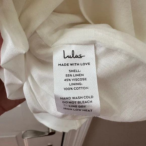 Lulus linen one shoulder dress Size XL - Picture 6 of 8